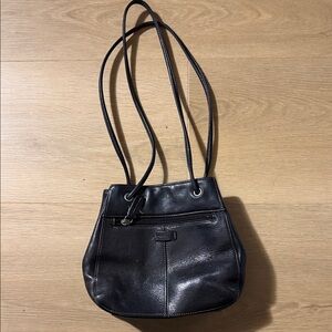 Fossil Elegant Black Leather Shoulder Bag